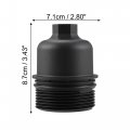 X Autohaux Black Car Oil Engine Filter Housing Cap Cover For Chrysler Dodge Jeep Ram 68191350aa