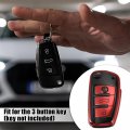 Car Key Fob Cover 3 Button Remote Case With Keychain Red For Audi A1 A3 Q3 Q7 R8 A6l Rs6 Tt