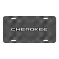 Jeep Cherokee On Front Mesh Grill Graphic Special Aluminum Metal License Plate Official Licensed