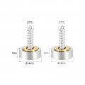 Uxcell Mirror Screws Decorative Caps Cover Nails Brushed Stainless Steel 14mm 12pcs For Mirrors Tea Tables Wardrobes