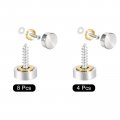Uxcell Mirror Screws Decorative Caps Cover Nails Brushed Stainless Steel 14mm 12pcs For Mirrors Tea Tables Wardrobes
