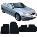 Floor Mats For 2003-2011 Saab 9-3 Factory Fitment Carpet Front Rear Black 4pc Nylon By Ikon Motorsports 2004 2005 2006 2007
