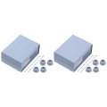 6 5 X 4 72 68 Junction Box Dustproof Diy Electronic Wiring Enclosure Project Case Abs For Projects Grey 2 Pack 