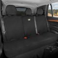 Flexfit Black Rear Seat Cover For Cars Suvs And Mid Size Pickup Trucks Durable 60 40 Split Bench Protector Interior Auto