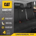 Flexfit Black Rear Seat Cover For Cars Suvs And Mid Size Pickup Trucks Durable 60 40 Split Bench Protector Interior Auto