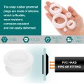 3pcs Rubber Grommets 28mm Drill Hole 23mm Id Top Hat Grommet Clear Silicone Plug Gasket For Wiring Automotive