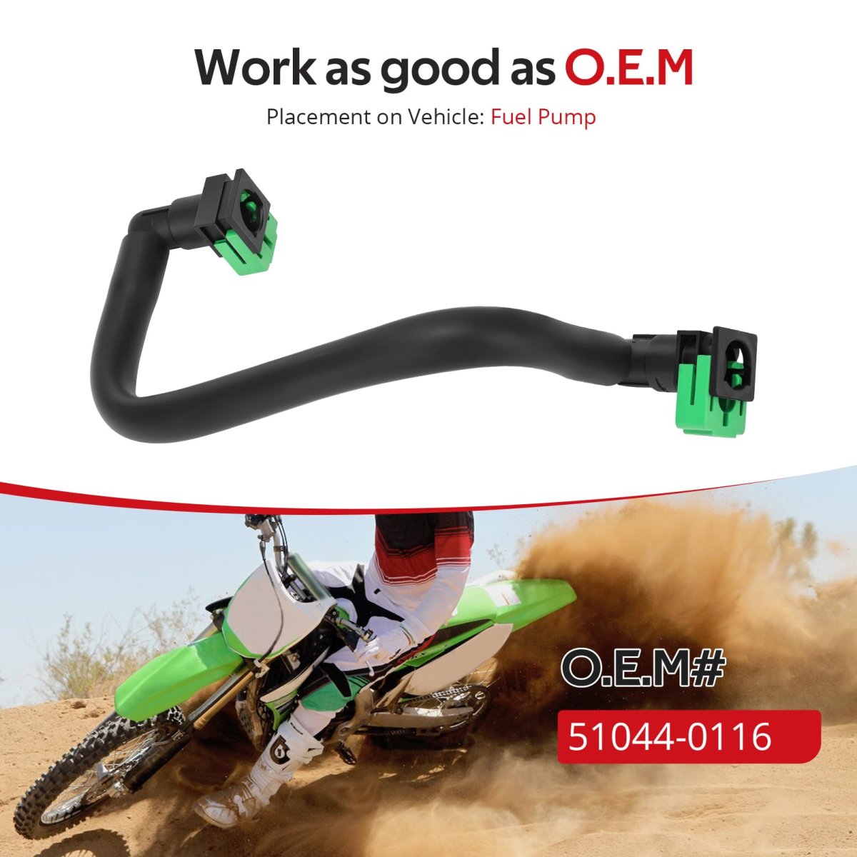 Fuel Tube Assembly For Kawasaki Kx450f 2011-2015 O E M 51044-0116