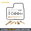 Svkzgfz 2-pack For Honda Shadow 1100 Vt1100c 1985-1986 Carburetor Rebuild Repair Kit Set