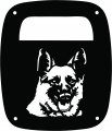 Jeeptails German Shepherd Dog Tail Lamp Light Covers For Jeep Cj Or Yj And Tj Wranglers Black Set Of 2 