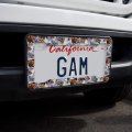 Rockies Mountain Life Fishing Bear Eagle Pattern License Plate Tag Frame