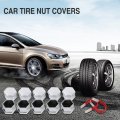 Keenso 20pcs 17mm Wheel Lug Nut Bolt Hub Screw Silver Cover Tyre Protective Cap Decor Centercovers Caps With Removal Tools