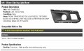 Front Left Driver Side Fog Light Bezel Textured Black Without Outer Trim Or Lamp Housing Compatible With 2019-2021 Honda