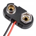 4pcs Dc 9v Battery Clip T-type Hard Buckle Connector Lead Wire 10cm Long 
