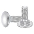 20 Pcs Carriage Bolts 1 4 In X 3 304 Stainless Steel Round Head Square Neck Screws For Fastening Accessories Silver 
