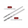 Uxcell 2 1mm 5mm Diamond Twist Drill Bits High Speed Steel For Glass Sea Shells Stone Tiles 10 Pcs
