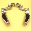 Smt Motorcycle Chrome 360 Adjustable Peg Mounting Kit Flat End Foot For Goldwing Vtx1300 Shadow Valkyrie Triumph Rocket