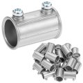 Qwork Emt Conduit Set Screw Coupling 1 2 50 Pack Electrical Conduits Fitting Die-cast Zinc Alloy