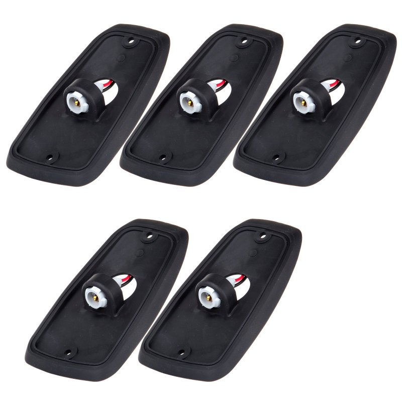 Cab Marker Light 5pcs Top Roof Running Bulbs Bottom Bases Replacement Assembly For 1988-2000 Chevy Gmc Trucks