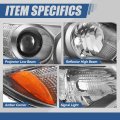 Factory Style Projector Headlight Assembly For Nissan Murano 2009-2014 Passenger Right Side Black Housing Amber Corner