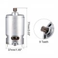 Uxcell Dc 12v 22000rpm Electric Gear Motor 9 Teeth For Various Cordless Screwdriver