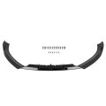 3pcs Front Bumper Lip Spoiler For Audi A4 B8 S Line 2009 To 2012 Glossy Black Pp Body Kit