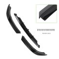 3pcs Front Bumper Lip Spoiler For Audi A4 B8 S Line 2009 To 2012 Glossy Black Pp Body Kit