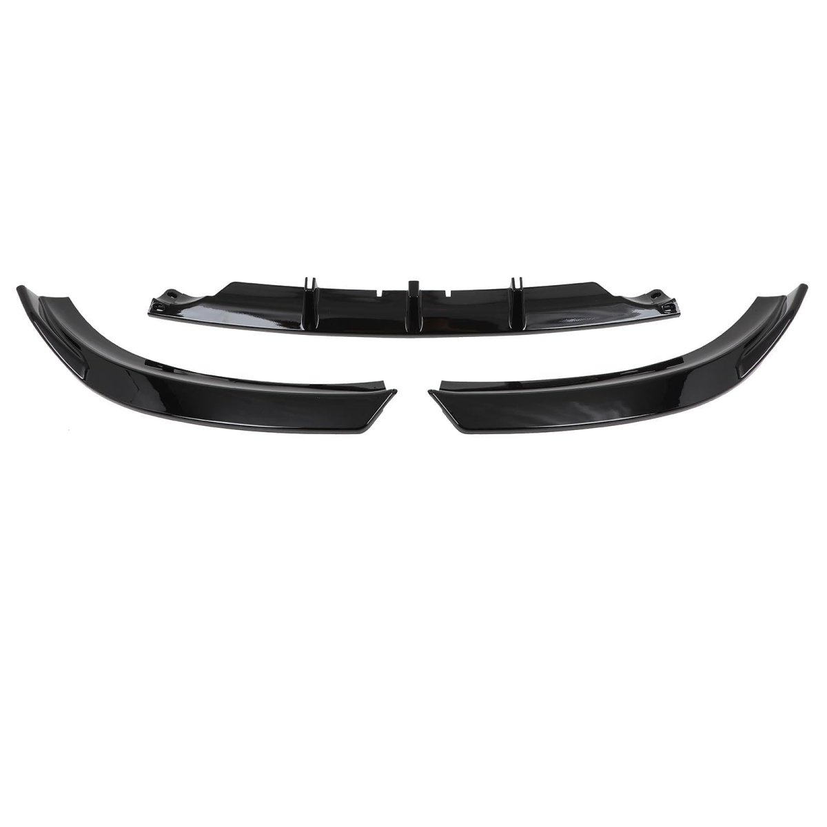3pcs Front Bumper Lip Spoiler For Audi A4 B8 S Line 2009 To 2012 Glossy Black Pp Body Kit