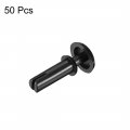 Uxcell Push Clips Rivets 3mm X 8mm Pcb Circuit Panel Nylon Fasteners Black 50 Pcs