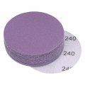 Uxcell 20pcs 3-inch Purple Sanding Discs 240 Grits Hook And Loop Professional Aluminum Oxide Sand Paper Wet Dry Polish For Wood