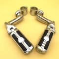 Xkh Group Motorcycle Chrome Peg Mounting Kit Skull Zombie Foot For Bike Equipped With 1 Inch 25mm Front Engine Guard Frame Tube
