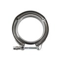 Jdmspeed New 3 V-band Flange Clamp Kit With Ridge 4 Pcs Stainless Steel Replacement For Exhaust Downpipe