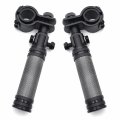 Httmt- Black Round Diamond Foot Peg W Clamp 25mm 32mm Compatible With Yamah Xv250 Xv400 Virage P N Mt216-049 216-096-bk