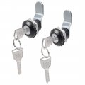 Uxcell Waterproof Cam Lock 3 4 Cylinder Length Zinc Alloy Chrome Plated W Keys Keyed Alike 2pcs