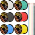 Gs Power 16 Gauge Wire A Automotive Electrical Spool 6 X 100ft Rolls Of Copper-clad Aluminum Primary Wires For Car Stereo 