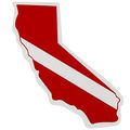 State Scuba Diving Bumper Stickers Dive Diver Divers Car Truck Sticker California 