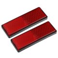 Front Lower Fork Reflector Sticker Rear Saddlebag Reflective Cover Universal Red 2 Pcs 