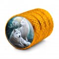 White Wolf Pack Moon Valve Stem Caps For Tire Rim Wheel Aluminum Yellow