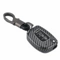 4 Button Carbon Fiber Remote Key Fob Case Cover Fit For Hyundai Sonata Tucson 