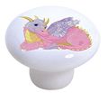 Carolina Hardware And Decor 2399 Pink Purple Lady Dragon Ceramic Cabinet Drawer Knob 