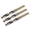 3pcs 9 16 Drill Bit 1 2 Reduced Shank M35 Cobalt 5 High-speed Steel Twist Black And Gold Finish 135a For High Hardness 