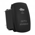 Bacautoparts Waterproof 12v Green Depth Sounder Rocker Switch With Jumper Wires 5p On Off Spst Toggle For Marine Boat Fishing