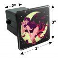 Vampire Girl And Bats Tow Trailer Hitch Cover Plug Insert