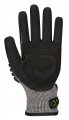 A755 Vhr15 Nitrile Foam Impact Protection Safety Work Gloves Ansi Cut Level A7 Heat Resistant Waterproof Xx Large Black Green 