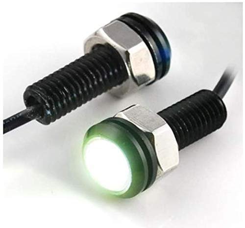 2x Custom Silver Anodized Aluminum Xenon 4 5w Smd Led Eagle Eye Lamps Back Up Backup Reverse Parking Light For Car Van Suv