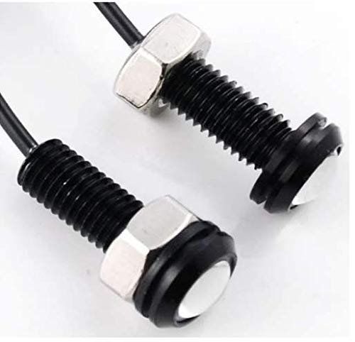 2x Custom Silver Anodized Aluminum Xenon 4 5w Smd Led Eagle Eye Lamps Back Up Backup Reverse Parking Light For Car Van Suv