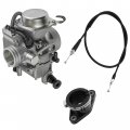 Caltric Carburator Cable With Intake Manifold Boot Compatible Honda 16100-hn5-m41 17910-hn5-670