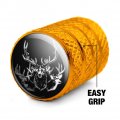 Elk Deer Illustration Valve Stem Caps For Tire Rim Wheel Aluminum Yellow