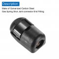 Uxcell Gas Spring Strut M8x1 25 Joint Fitting Female Threaded Connectors Steel Black 6pcs