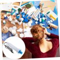 Angoily Hot Air Blower Portable Mini Tools Bubble Buster Kit Polymer Heat For Crafts Tool Diy Heating Plastic Destroyer White
