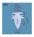 Autobahn88 Plastic Clip Body Sill Side Mouldings Compatible With Jaguar Oem Xr849718 Pack Of 20